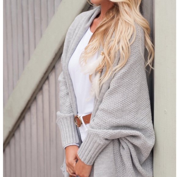 Woman Gray Cardigan - Picture 4 of 7